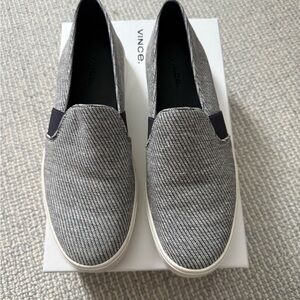 Vince Blair-12 Coastal Blue and White Textured Slip-Ons